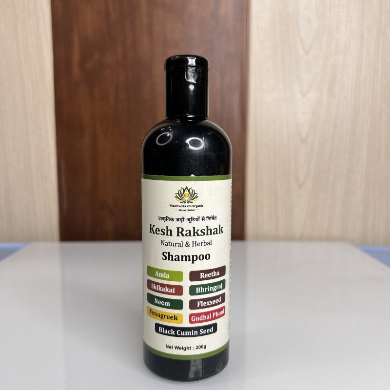 Kesh Rakshak Ayurvedic Herbal Shampoo MantraShakti – Amla, Reetha & Shikakai Hair Fall Control Formula (200g)